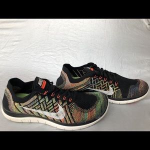 Size: 10.5 Nike Free 4.0 Flyknit ‘Black Multi’